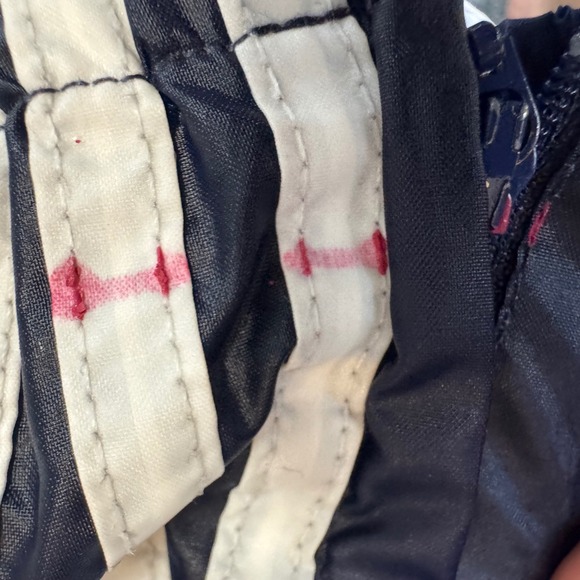 Adidas Men's XL Navy Blue Track Pants Three Stripe Athletic Windbreaker Style - Picture 9 of 10